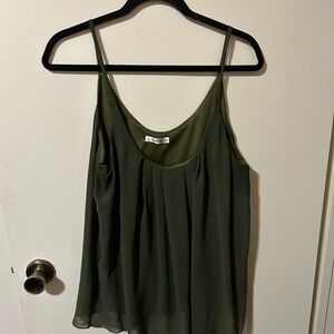 Elegant Olive Green Women's Top